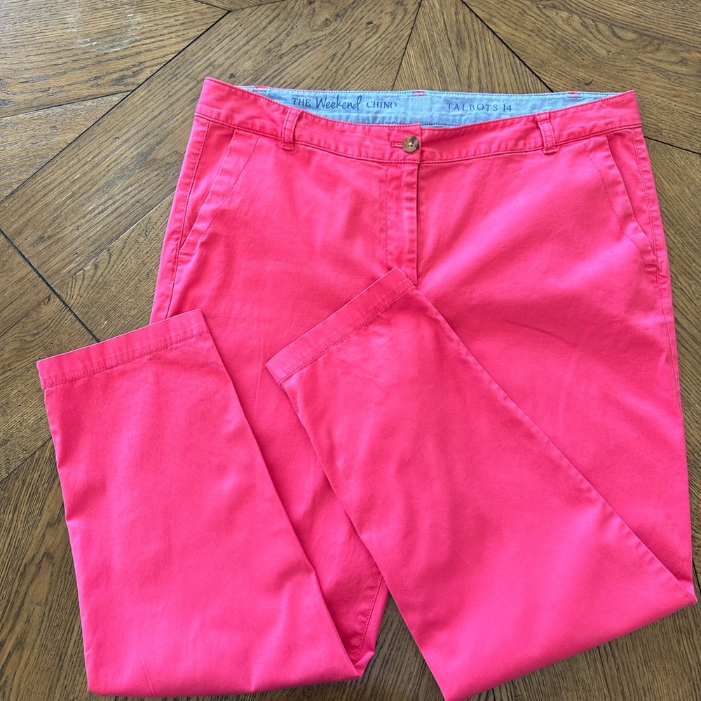 Talbots Pink Weekend Chinos Women’s Size 14